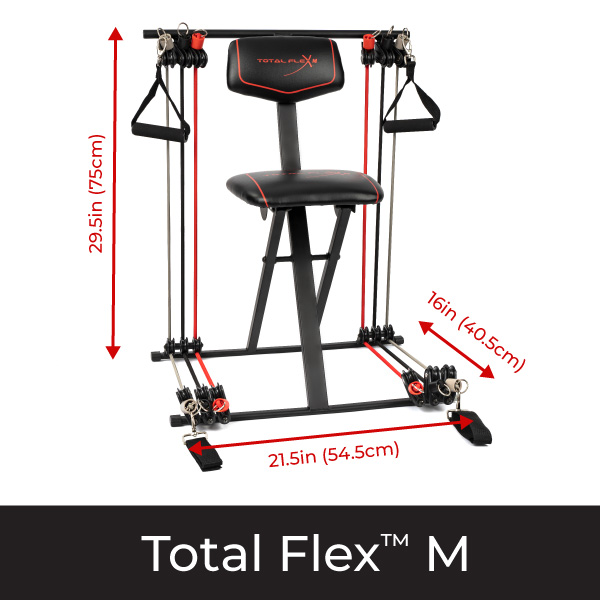 Total Flex S - Ultra Compact Home Gym Equipment with 40 Different Exercises