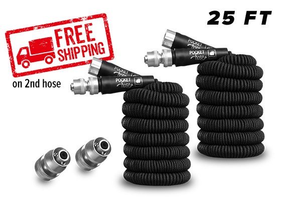 Free shipping stamp in corner;Turbo Shot Jet Nozzle and Pocket Hose Silver Bullets 50 FT