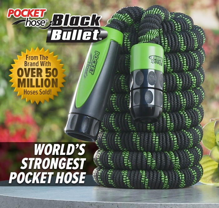 As Seen On TV 50' Pocket Hose Bullet Expanding Garden Hose