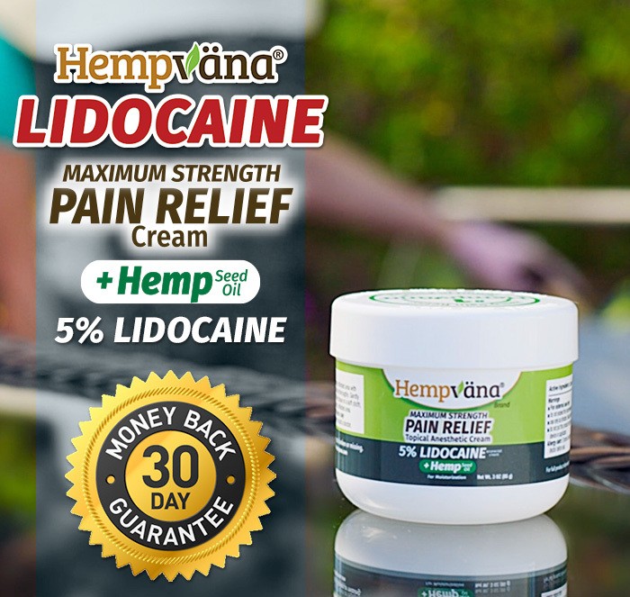 Hempvana lidocaine - maximum strength pain relief plus hemp seed oil - 5% lidocaine - 30 day money back guarantee