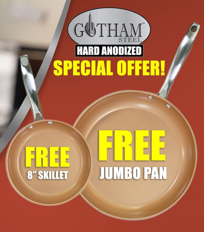 Gotham Steel Pro Hard Anodized 13 Piece Nonstick Cookware Set