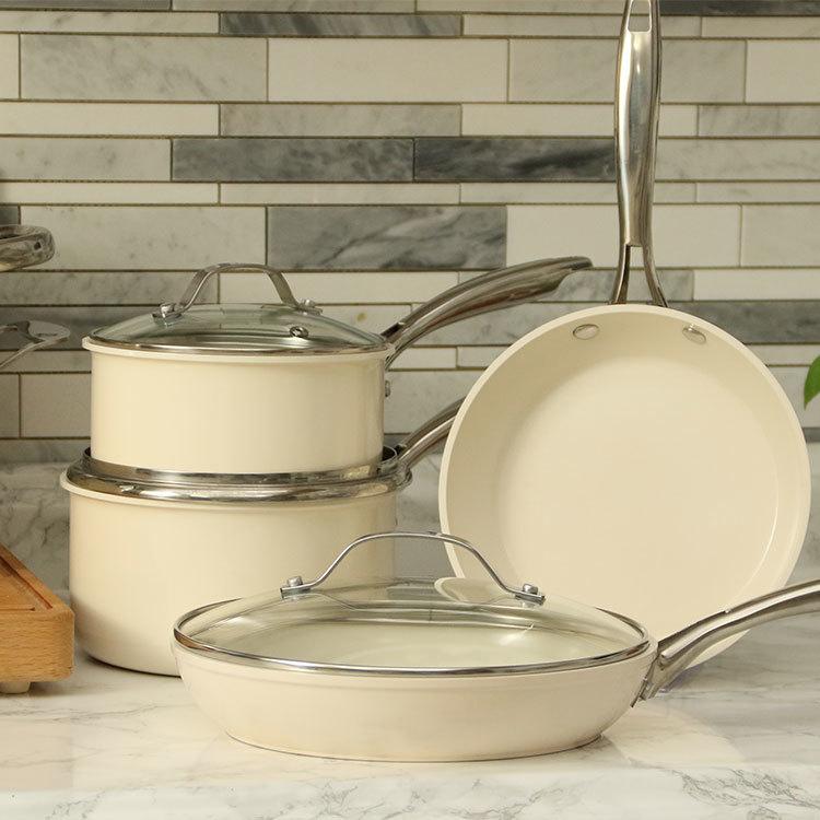 Gotham Steel Natural Collection 12in Frying Pan in Cream