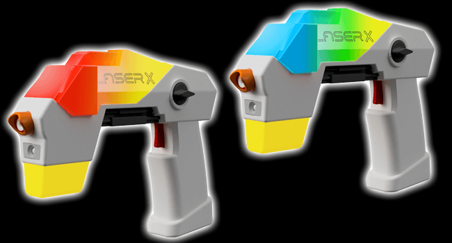 Laser - LaserX Microblaster Pistolet infrarouge avec effets lumineux Set de  2 pièces pour deux personnes - Jeux de récréation - Rue du Commerce