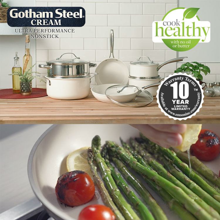  Gotham Steel 10-Piece Square Kitchen Set with Non