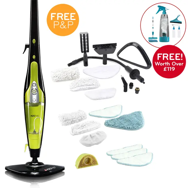 POLTI Smart Mop Steam Cleaner for Home Use with 12 Attachments - Works for  Tile Floor with Grout, Carpet, Hardwood & Furniture Upholstery 