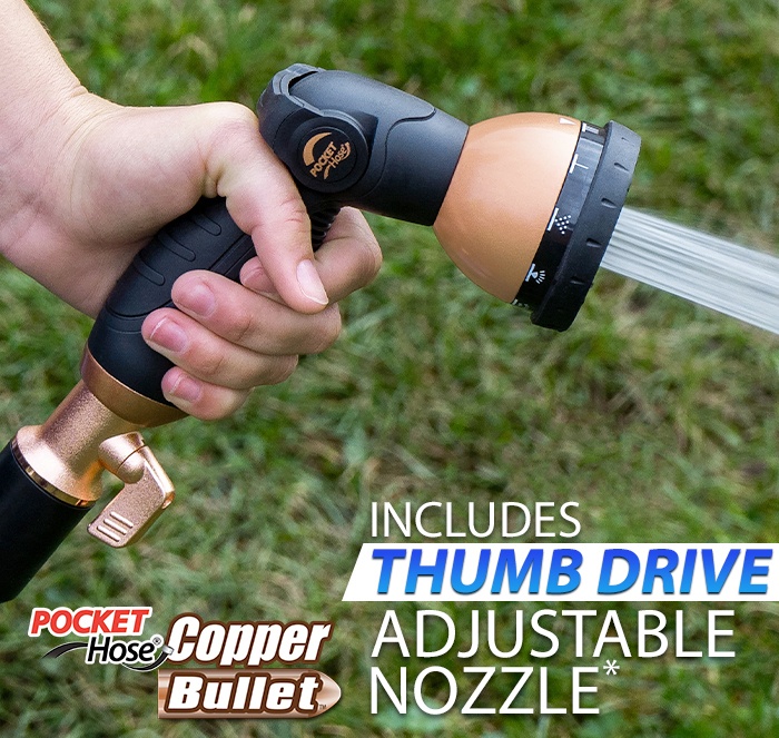 includes thumb drive adjustable nozzle