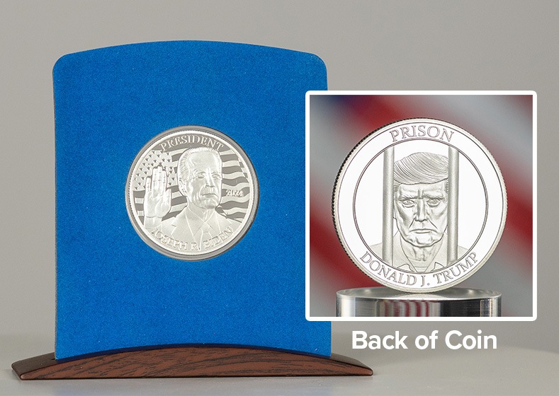 Back of Pro-Biden Coin