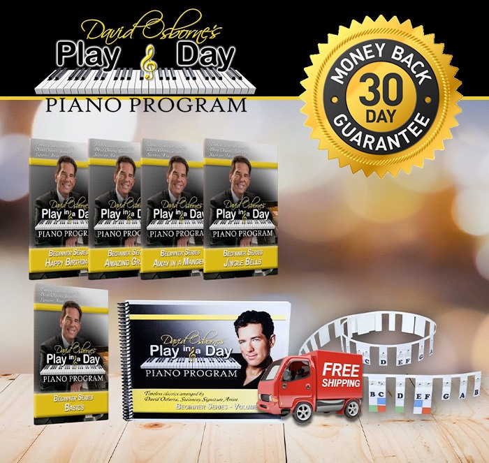 playin a day piano program - 30 day money back guarantee - free shipping