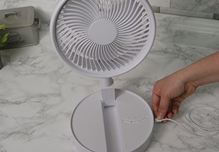 MY FOLDAWAY FAN Rechargeable Ultra Lightweight Portable Compact Floor & Table