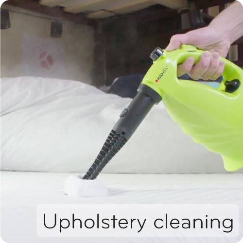 XCL cleaning upholstery and bedding