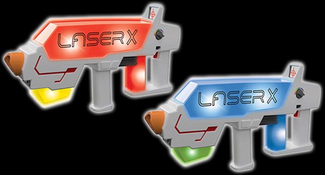 Laser - LaserX Microblaster Pistolet infrarouge avec effets lumineux Set de  2 pièces pour deux personnes - Jeux de récréation - Rue du Commerce