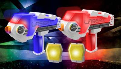 Promo Pistolet Laser X Double Blaster évolution Lansay chez ATAC