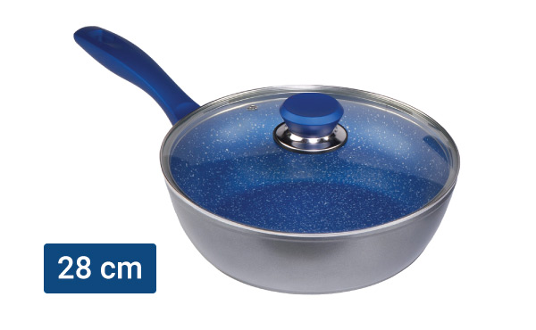 FlavorStone Deep Pan with Glass Lid (28cm)