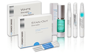 Teeth whitening swabs